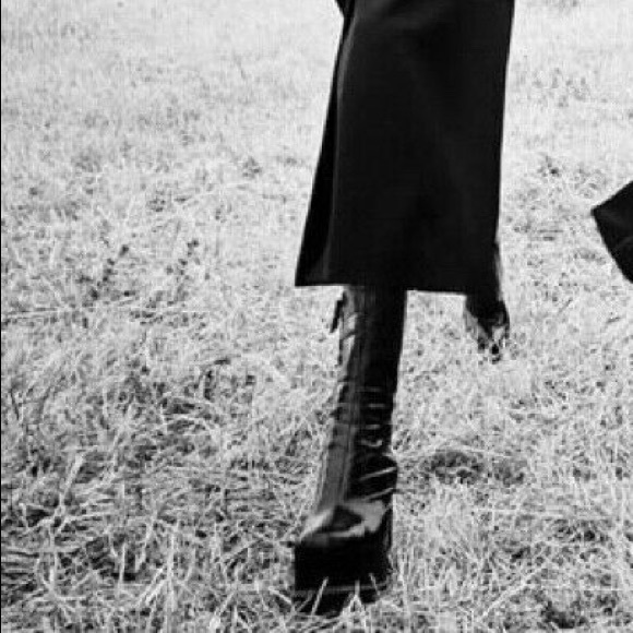 Platform Leather Ankle Boots us8/eur39 - Picture 12 of 16